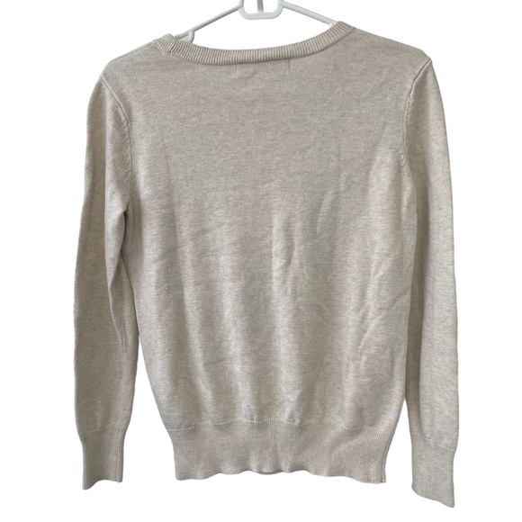 Summer & Sage Pullover Frenchie Sweater Women’s Size Small Beige - Picture 2 of 7
